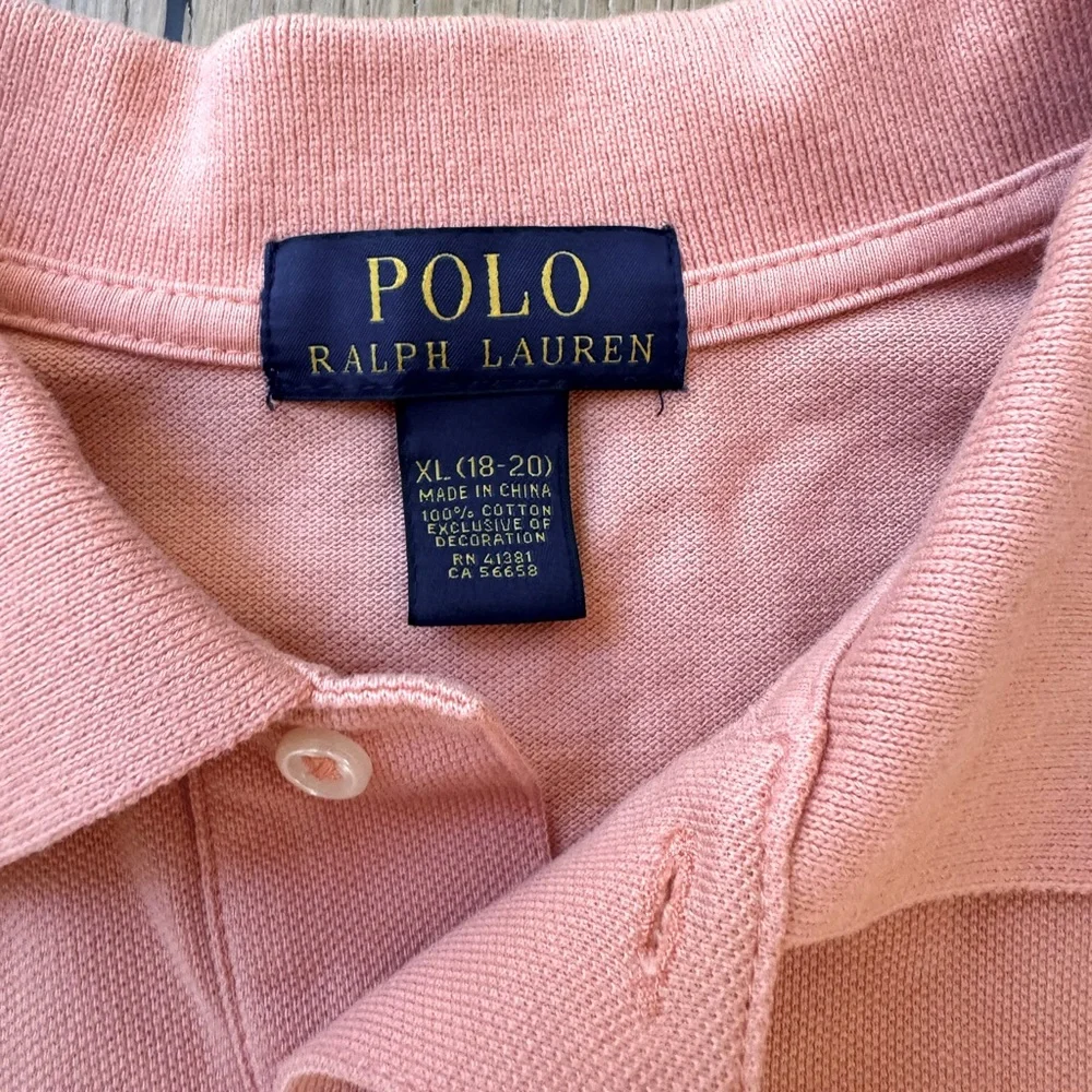 Polo by Ralph Lauren Pique Polo Shirt Sz XL youth = Sz S men’s price firm!